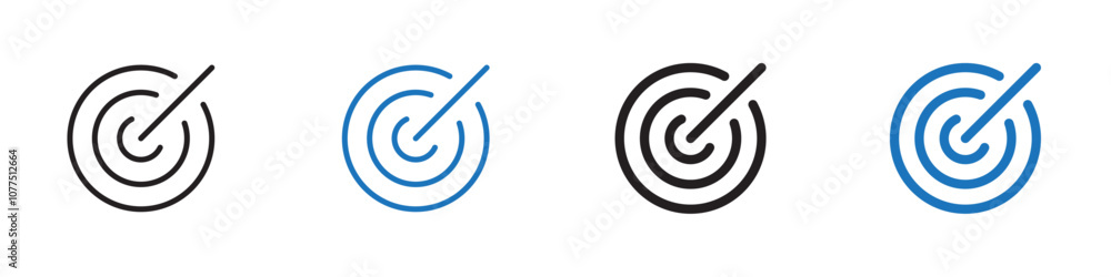 Target icon Vector set outline