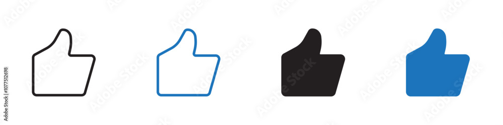 Thumbs up icon Vector set outline Thumbs up icon Vector set outline