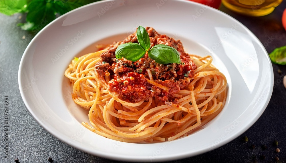 ミートソーススパゲッティがホワイトプレートにシンプルに盛り付けられ、具材が豊富で美味しさが感じられるシーン。温かみのある食事風景です。
ミートソーススパゲッティがホワイトプレートにシンプルに盛り付けられ、具材が豊富で美味しさが感じられるシーン。温かみのある食事風景です。