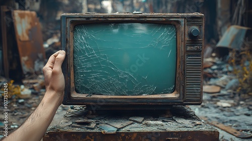 Broken Television in a Post-Apocalyptic World
