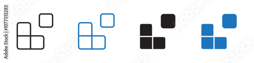 Widget icon Vector set outline