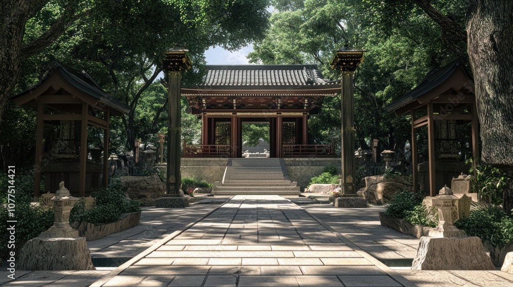 Japanese Temple Pathway Japanese Temple Pathway