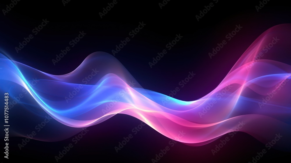 Fototapeta premium Abstract Wavy Background with Neon Colors
