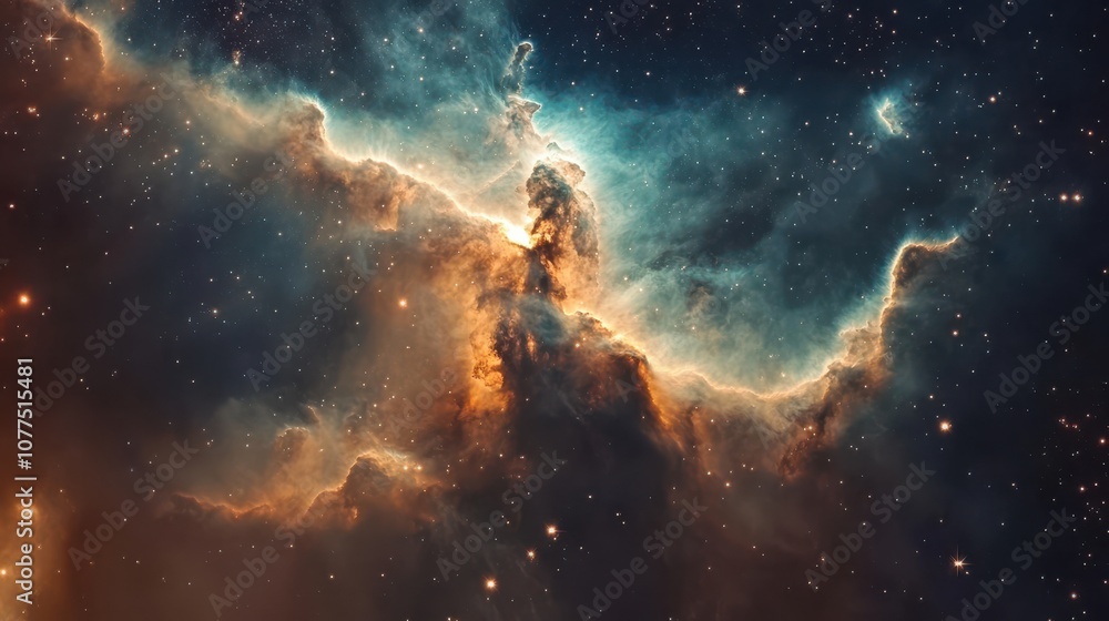 Nebula and galaxies in space. Abstract cosmos background Nebula and galaxies in space. Abstract cosmos background