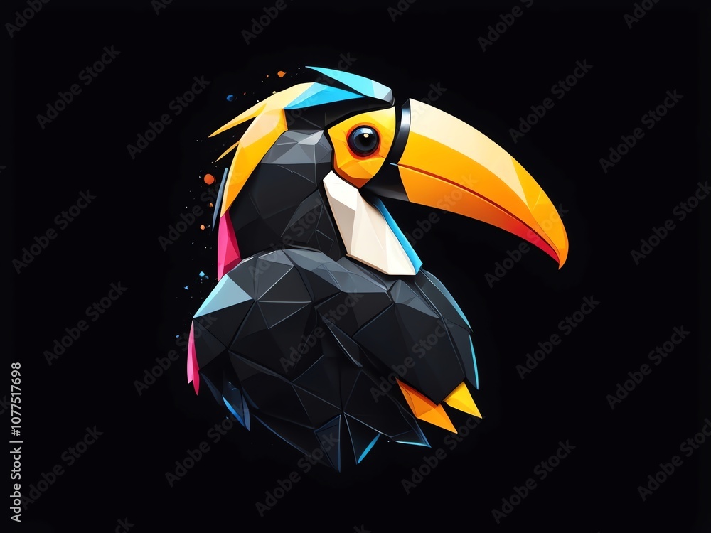 Naklejka premium Geometric Toucan Illustration