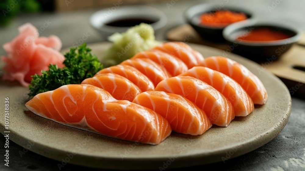 Sashimi Salmon Plate Sashimi Salmon Plate
