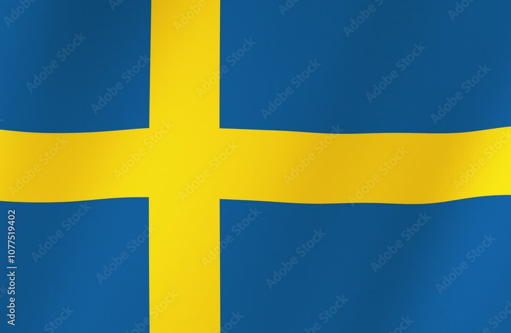 Sweden Flag Animated Waving Swedish Flag | 4K Resolution