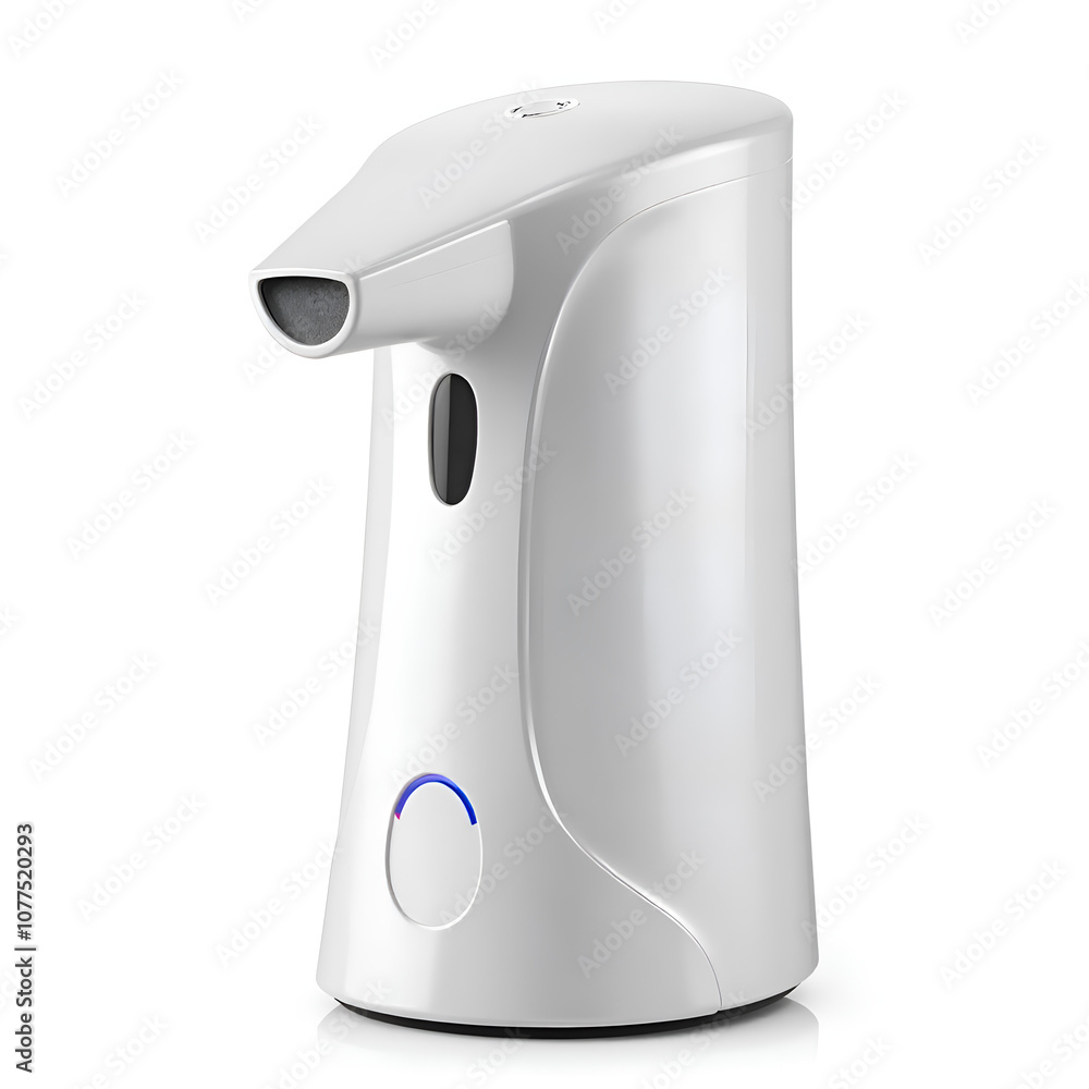 Sleek white humidifier with modern design and intuitive controls for fresh air, product photography of product showcase concept. Sleek white humidifier with modern design and intuitive controls for fresh air, product photography of product showcase concept.