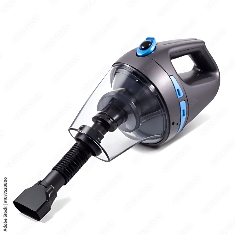 Compact and ergonomic handheld vacuum cleaner for effortless cleaning on various surfaces, photorealistic of product photography concept. Compact and ergonomic handheld vacuum cleaner for effortless cleaning on various surfaces, photorealistic of product photography concept.