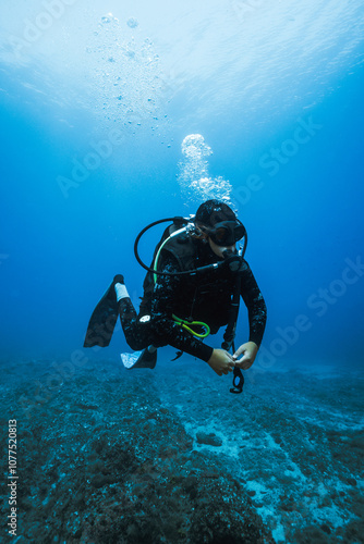 Wallpaper Mural teen scuba diver in the adriatic sea Torontodigital.ca