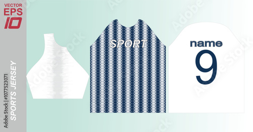 Seamless jersey pattern ready for sublimation printing, ideal for sportswear and athletic apparel. This high-resolution, vector-based design features a dynamic, modern look with bold lines, geometric 