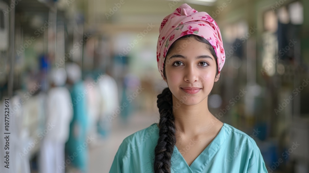 Portrait of Confident Young Female Medical Professional in Modern Hospital Environment Portrait of Confident Young Female Medical Professional in Modern Hospital Environment