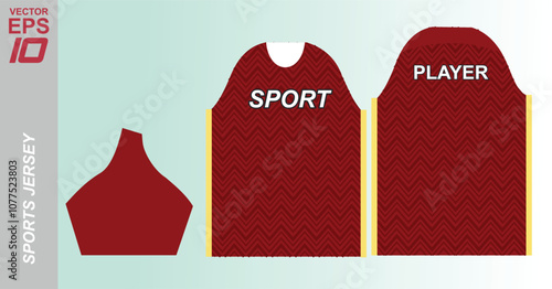 Seamless jersey pattern ready for sublimation printing, ideal for sportswear and athletic apparel. This high-resolution, vector-based design features a dynamic, modern look with bold lines, geometric 