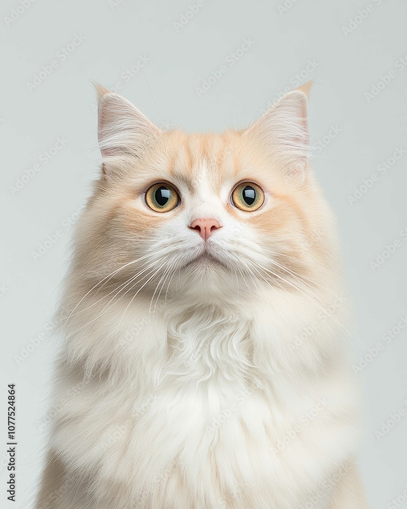 High-Resolution Realistic Portrait of a Persian Cat with Detailed Fur and Expressive Eyes
High-Resolution Realistic Portrait of a Persian Cat with Detailed Fur and Expressive Eyes