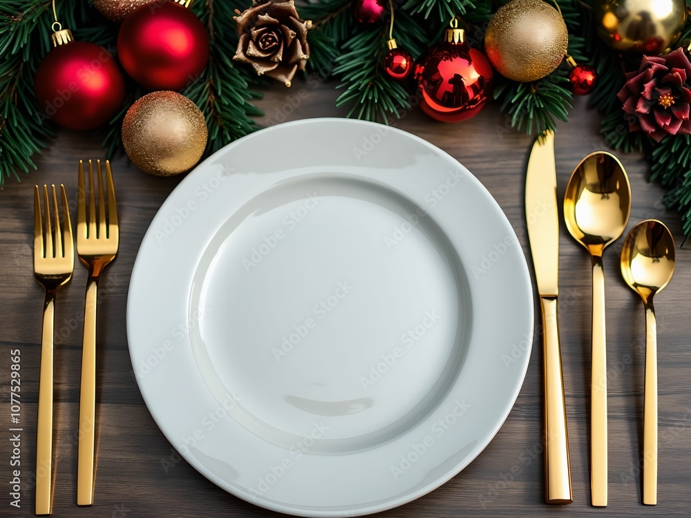 christmas table setting with christmas decorations christmas table setting with christmas decorations