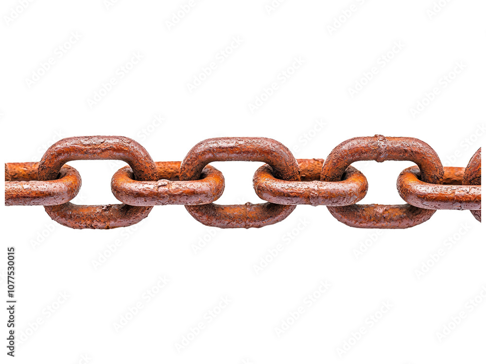 Rusty Chain Link Isolated on White Background Rusty Chain Link Isolated on White Background