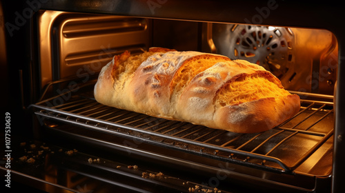 Bread. Freshly baked bakery products. Loaf of bread.