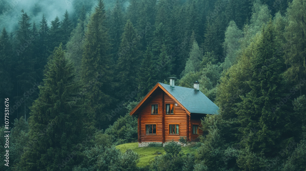 A picture of a wooden house nestled in a green forest. We'll look at the good and bad points of wooden houses and living in the suburbs. A picture of a wooden house nestled in a green forest. We'll look at the good and bad points of wooden houses and living in the suburbs.