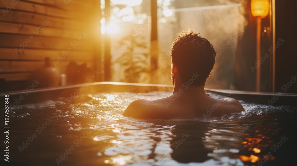 man lying in a jacuzzi man lying in a jacuzzi