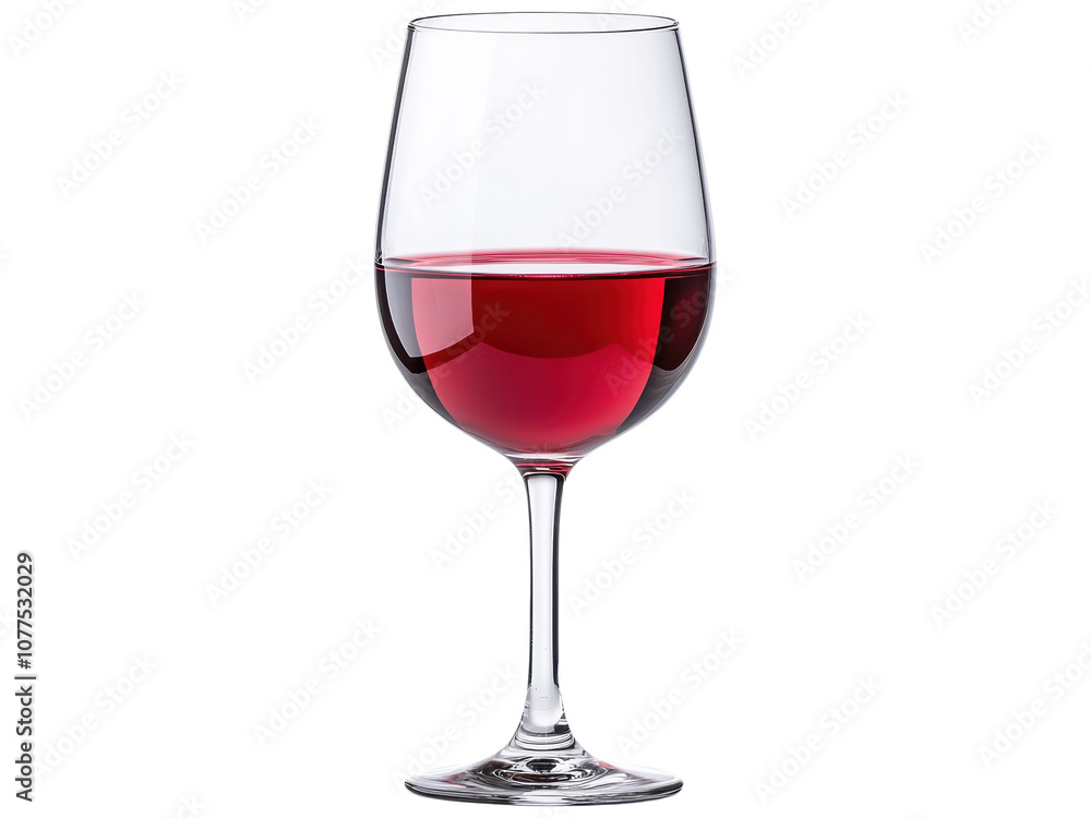 Elegant Red Wine Glass with Rich Wine Inside Elegant Red Wine Glass with Rich Wine Inside