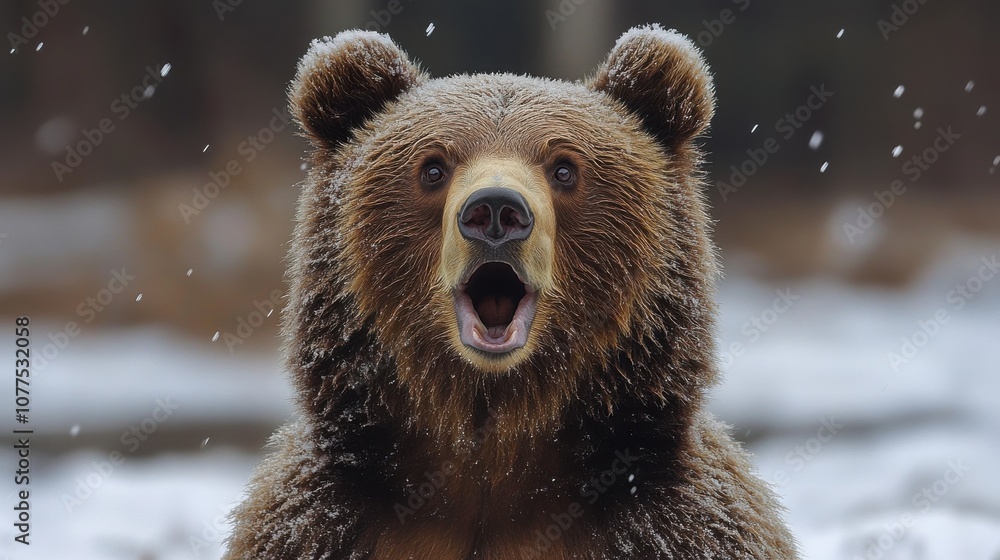 a bear with its mouth open a bear with its mouth open