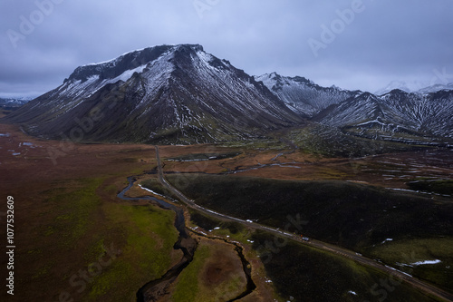 Landscape of the Iceland Highlands in summer photo