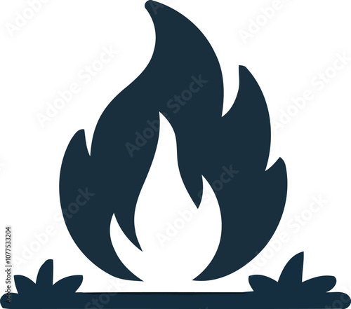 flaming fire icon design vector 