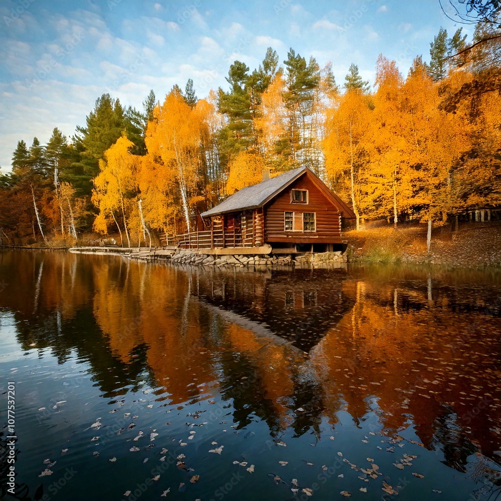 House by the lake, hidden in the forest House by the lake, hidden in the forest