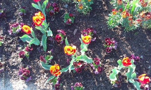 Landschaft mit Fischer und Blumen