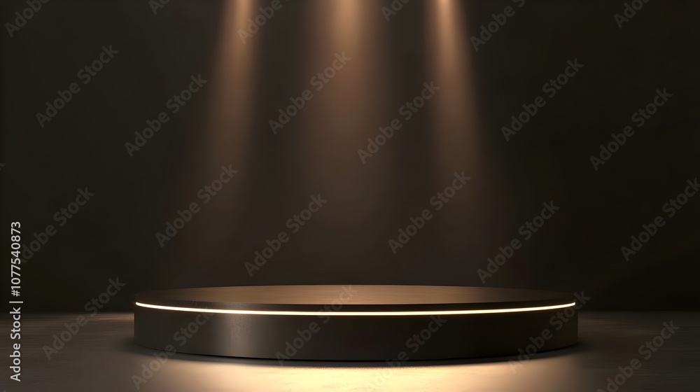 Circular podium, item. empty platform, space place. Modern pedestal product background for product display. 3D rendering. Realistic place for advertising, decoration, for product presentation. Circular podium, item. empty platform, space place. Modern pedestal product background for product display. 3D rendering. Realistic place for advertising, decoration, for product presentation.