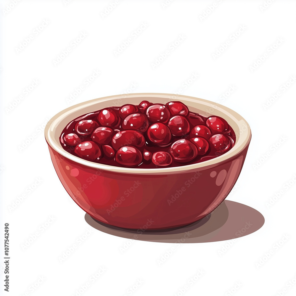 cranberry sauce illustration with whole cranberries cranberry sauce illustration with whole cranberries