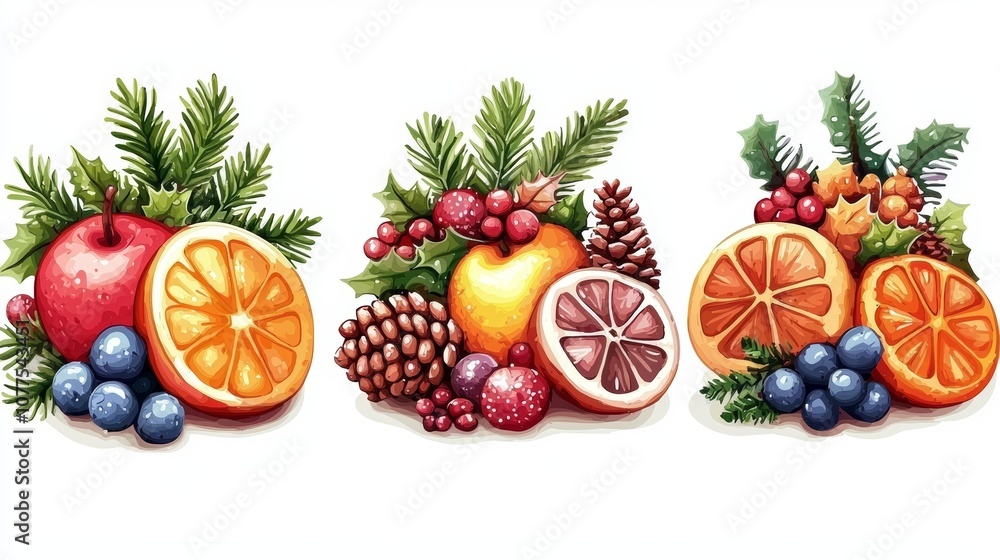 A vibrant assortment of fresh fruits and berries on a clean white background, showcasing natural colors and textures. A vibrant assortment of fresh fruits and berries on a clean white background, showcasing natural colors and textures.
