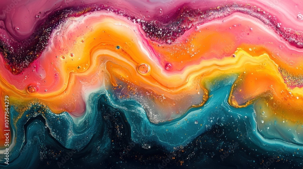 a colorful swirl of paint