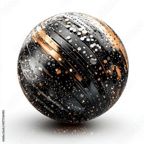 Metallic sphere with layere...
