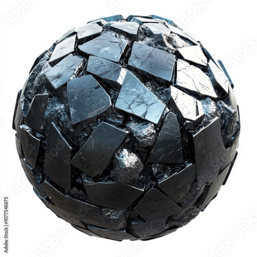 Textured sphere with shatte...