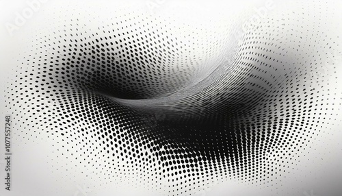 Abstract black halftone white background