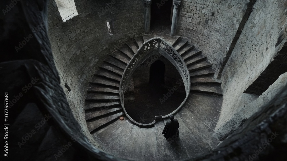 stairs of an old medieval castle stairs of an old medieval castle