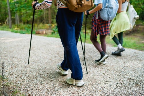 Women on a hiking trip