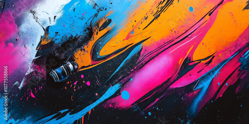 Graffiti Artist's Spray Can in Action