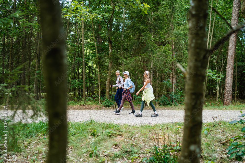 Women on a hiking trip