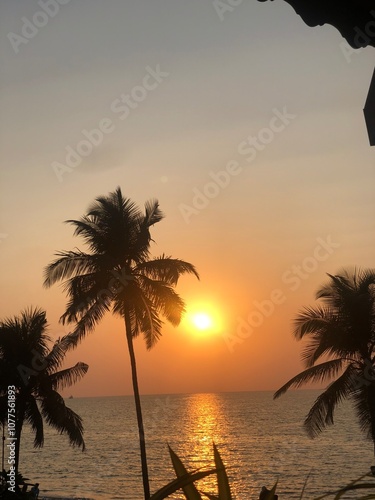 sunset on the beach