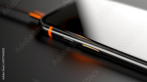 Wallpaper Mural Modern Smartphone Charging on a Sleek Desk Showcasing the Gadgets Design and Technology Torontodigital.ca