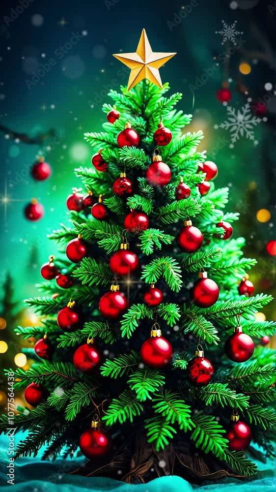 Vertical Christmas Background looping time-lapse virtual 4k video animation background Vertical Christmas Background looping time-lapse virtual 4k video animation background