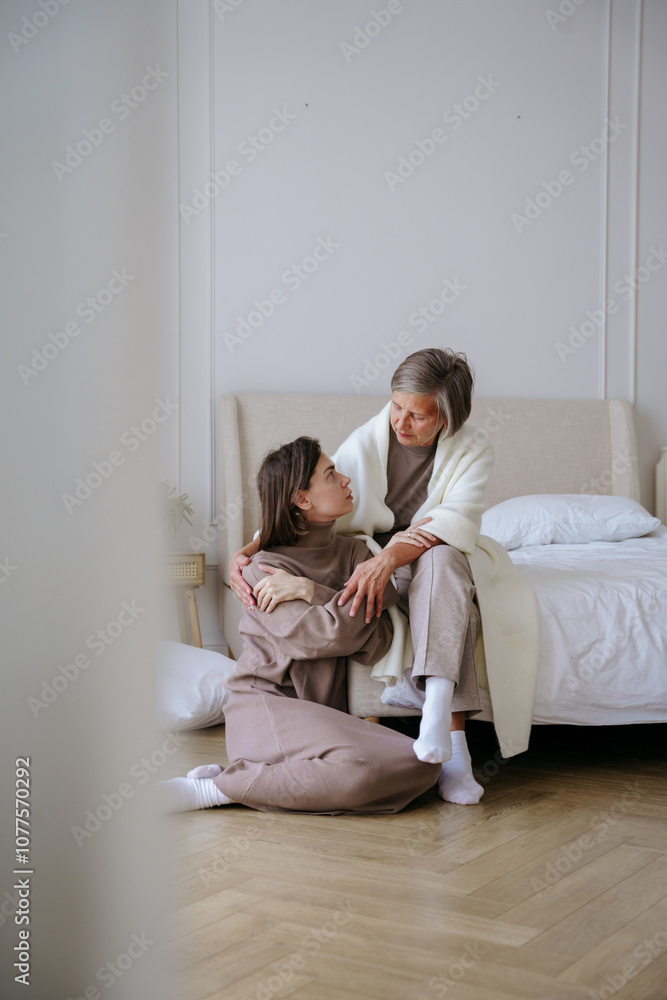 Mother with her adult daughter Mother with her adult daughter