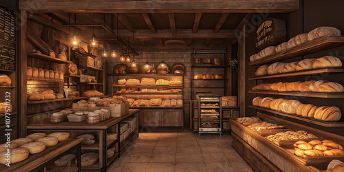 Wallpaper Mural Rustic Bakery Interior Torontodigital.ca