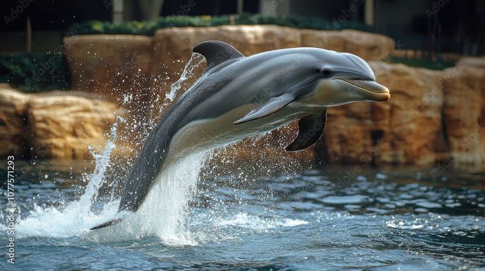 Obraz premium a dolphin in the air