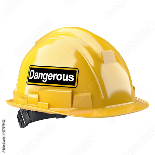 yellow helmet isolated on white