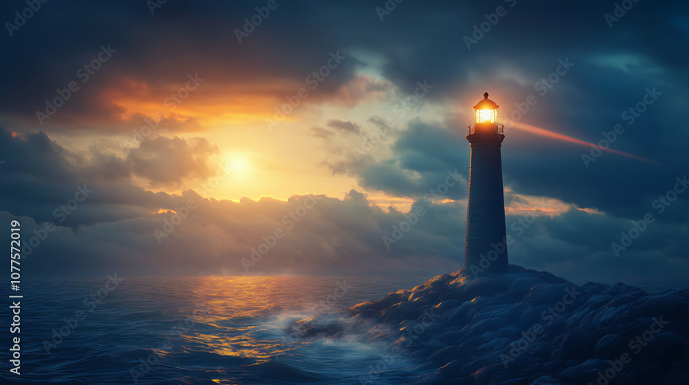 Lighthouse on the coast. Illustration of a lighthouse in the night. Lighthouse at night. Lighthouse at dusk. Lighthouse at sunset. Lighthouse on the coast. Illustration of a lighthouse in the night. Lighthouse at night. Lighthouse at dusk. Lighthouse at sunset.