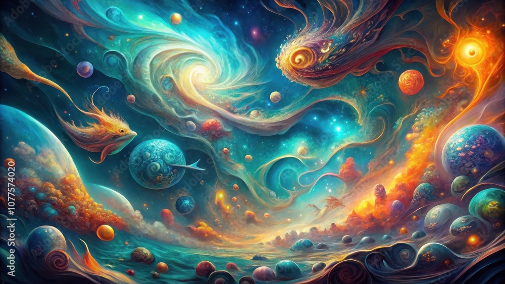 A celestial tapestry woven with swirling nebulae, luminous planets, and ethereal creatures, a fantastical landscape of cosmic wonder. A celestial tapestry woven with swirling nebulae, luminous planets, and ethereal creatures, a fantastical landscape of cosmic wonder.