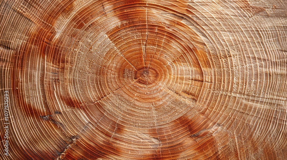 Fototapeta premium vibrant tree rings with natural wood grain, abstract wooden texture, rustic handcrafted surface, warm organic tones, artistic timber design, growth rings